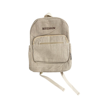 Corduroy Backpack Personalised - Sand