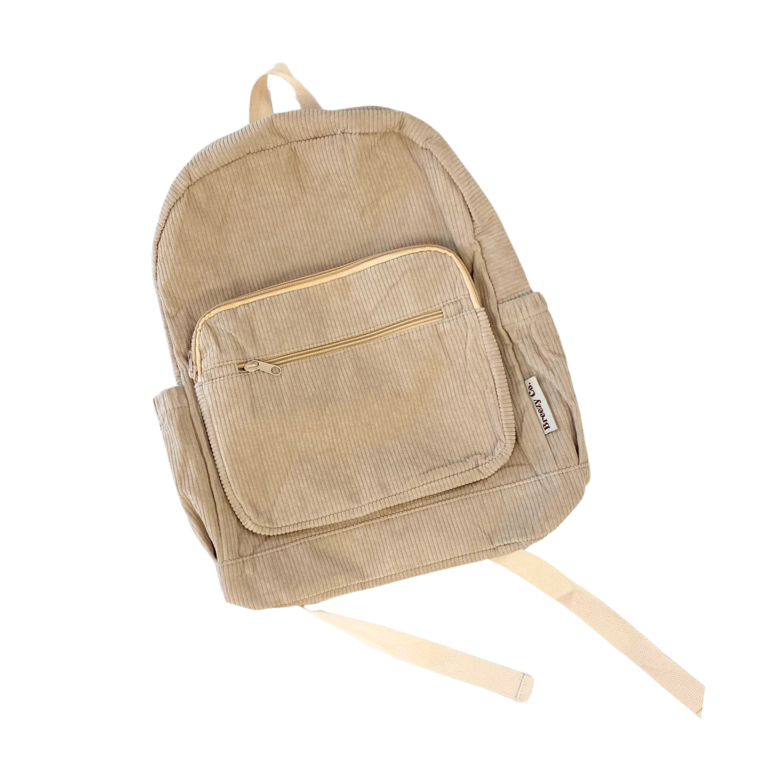 Corduroy Backpack Personalised - Sand